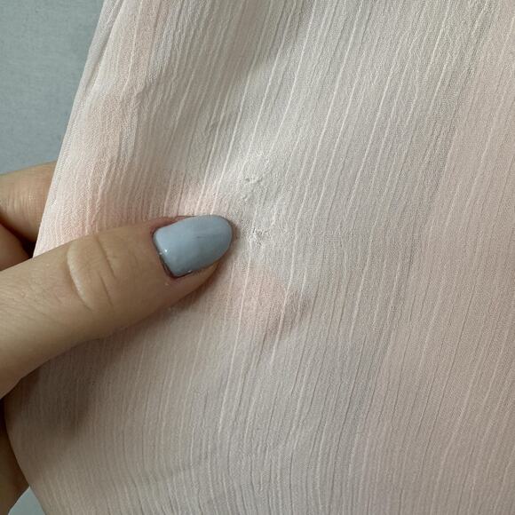 White by Vera Wang Dress Womens 20 Petal Pink Ruffle Gown Chiffon Whimsy Fairy - Picture 7 of 16